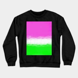 Pink Green White Crewneck Sweatshirt